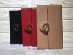 【GUCCI】經典雙G LOGO荔枝紋牛皮扣式斜背WOC / 預購｜指定卡滿5千回饋10%