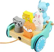 Kisangel 1Set Educational Animal Trailer of Lovely Cart for Early Learning Development for Aged Years Engaging Parent Playtime
