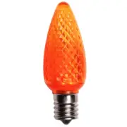 25 Orange C9 LED Faceted Christmas Light Bulbs LED Bulb Dimmable