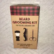 3-Piece BEARD GROOMING KIT: Includes Brush, Comb and Grooming Scissors New Box