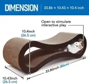 ScratchMe Cat Scratching Post Lounge Bed Cat Scratcher Cardboard with Cat brush