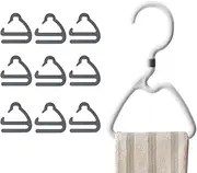 [Generic] Tie Hanger for Closet | 360 Degree Rotating Closet Organizer Closet Storage | Adjustable Twirl Tie Rack Belt with 9 Hooks, Tie Holder Organizer for Belts Tank Tops Scarves