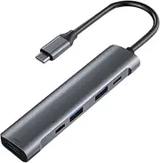 Gatuida - 3usb 2type-c High Speed Splitter USB Docking Station No Drivers Needed Lightweight