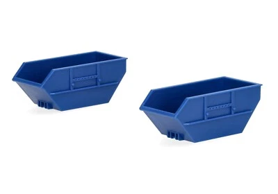 HO Scale Accessories - 054676 - Skip Bin 7m³ for AK12, blue (2 pieces)