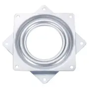 4" Bar Stool Swivel Plate, Rotation Lazy Susan Turntable (Silver, 95x8mm)