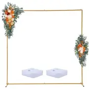 Arch Outdoor Metal 6.6x6.6 Ft Square Backdrop Stand Gold Wedding For Ceremony