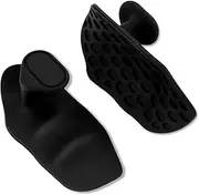 ZVCXOE Fitness Grip Hand Protection Rubber Non-Slip and Sweat-Proof Holder Palm Handgrip Fingerless Grip Pull-up Grip Suitable for Fitness Exercise Weightlifting Dumbbells Sports Bodybuilding Black