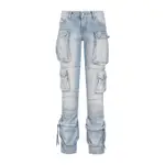 [The Attico] The Attico-Sky Blue Essie Long Pants-Donna 25 JEANS