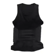 Men's Rib Protector Padded Vest Compression Shirt Training Vest with 3-Pad4111