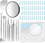 60PCS Dual Heads Blackhead Remover, Pimple Comedone Extractor, Acne Whitehead Blemish Removal Kit, Premium Stainless Steel Pimple Popper Tool kit, Risk Free for Face Skin, with Portable Box