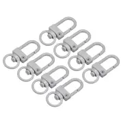Swivel Clasps Snap Hook, 33x13mm Lobster Claw Clasp for DIY Grey, 8Pcs
