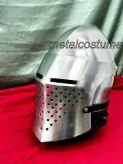 Medieval Knight Crusader Great Helmet Templar Battle Helmet for Reenactment &amp