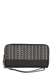 Marc Jacobs The Monogram Zip-Up Continental Wallet One size Black