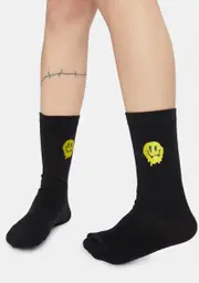 Make You Melt Drippy Face Crew Socks