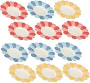 150pcs Flower Shape Disposable Paper Plates Party Dinnerware for Appetizers Snacks and Cake Serving Safe Lightweight and Convenient for Home Parties and Events