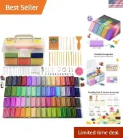 Polymer Clay 60 Colors, Modeling Clay for Kids DIY Starter Kits, Oven Baked M...