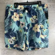 Matrix Swim Trunks / Board Shorts Adult Large Soft Floral Drawstring Pockets