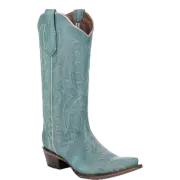 Circle G By Corral Ladies Turquoise Snip Toe Western Boots L6215