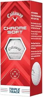 [Callaway] Golf Balls Chrome Soft Triple Track Balls, White, Pack of 3, BL CG CHRMSFT 24 TRPLTRK 3B PK