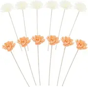 Anneome 12pcs Flameless Scent Diffuser Sticks with Artificial Flowers for Essential Oils Rattan Reed Sticks for Home Fragrance Safe and Elegant for Any Space