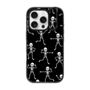iPhone 16 Pro Impact Ring Stand Case MagSafe Compatible Dancing Skeletons