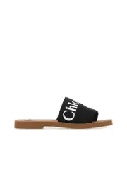 Chloé Woody Linen Slippers