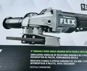 Flex FX3171A-Z 24V Brushless 5" Variable Speed Angle Grinder (Tool Only)