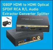 New*HDMI to HDMI Audio Extractor Converter Optical SPDIF RCA Analog Splitter