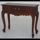 Hall Table, Timber, Small Console Table, Carved W90xD35xH76cm, Mahogany.