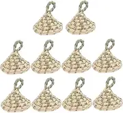 Kisangel 10pcs Tiny Hats for Crafts Miniature Straw Hats DIY Craft Kit Small Hat Photo Props Woven Craft Hat Set Mini Hat Ornaments for DIY Craft Projects