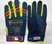 New Pro Franklin Batting Gloves Team Issued Twins Carlos Correa Navy Red Neon XL
