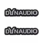 2PCS DYNAUDIO Aluminum Logo Badge Replacement piece 50mm X 10mm