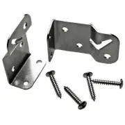 Universal Inside or Outside Mounting Bracket Pair for Single Roller Shade Silver