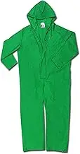 3881X2 Dominator PVC/Polyester Coverall with Attached Hood and Zipper Front, Green, 2X-Large