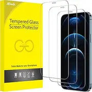 JETech Full Coverage Screen Protector for iPhone 12 Pro Max 6.7-Inch, 9H Tempered Glass Film Case-Friendly, HD Clear, 3-Pack