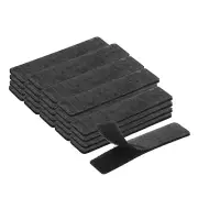 24 Sets Hook and Loop Strips with Adhesive, 1 x 4" Double-Sided Tape, Black