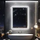 900x700mm LED Illuminated Bathroom Mirror Wall Touch Sensor Anti-fog watertight
