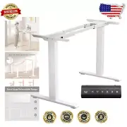 Quiet Operation Height Adjustable Desk Legs with 330 lbs Capacity - White Finish