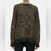 Closed Womens Jacquard Pattern Alpaca Wool Jumper Sweater Sz XS NWT