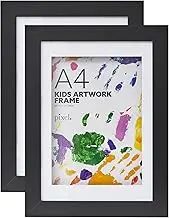 Cooper & Co. Set of 2 A4 DIY Kids Art Frame Black