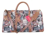 Signare Tapestry Multi Cat design Overnight - Travel Bag w Shoulder strap