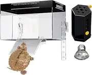 Over Tank Turtle Basking Land - Over Tank Pet Turtle Basking Area with Ramp - Reptile Resting Land Aquatic Terrapin Enclosure Cage for Observation for Restaurant, Balcony