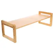 Bamboo Storage Rack Office Computer Heightening Stand Monitor Riser