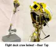 1/6 scale Flight deck crewman ( Yellow ) helmet as beer tap