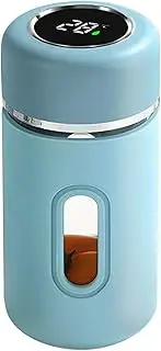 Glass Tumblers,280ml Drinking Water Bottles | Anti-Fall Tea Cup Portable Tumbler with Real-Time Temperature Display for Tea Coffee Daily Use Travel Camping Picnic Restaurant Home Work