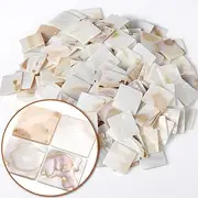 [MDLUU] 350Pcs Mother of Pearl Mosaic Tiles, Natural Shell Tiles, Square Mosaic Pieces for Home Decoration, Crafts, 0.8"(L) x 0.8"(W) x 0.078"(T)