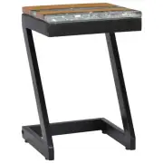 Solid Teak Wood Coffee Table 30x30x50cm Polyresin Side Sofa Tea Stand vidaXL