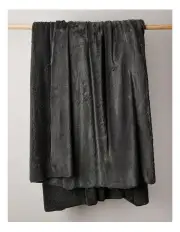 [Heritage] Reversible Sherpa Blanket in Charcoal