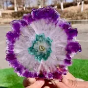 271G Natural high-quality Amethyst agate quartz cluster slice crystal mineral