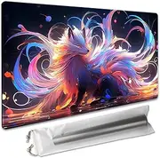 Board Game 14x24in TCG Playmat Compatible for OCG CCG RPG MTG Playmats,Mouse pad Desk Mats (Nine Tailed Fox 2)